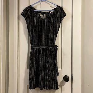 Black dress with tie back